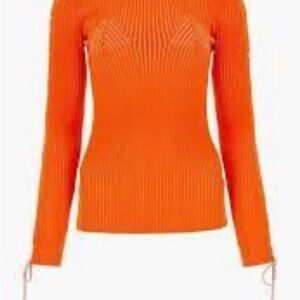 Off-White Orange Crew Neck Sweater
